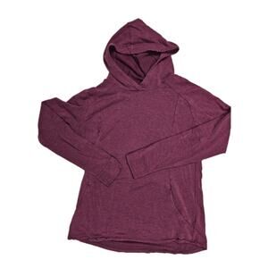 KUHL Women's Hoodie Size Large Burgundy Red Kangaroo Pouch Thumbholes Athletic